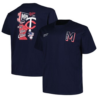Men's Minnesota Twins Profile Navy Big & Tall Split Zone T-Shirt