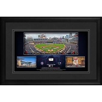 Minnesota Twins Fanatics Authentic Framed 10" x 18" Stadium Panoramic Collage with a Piece of Game-Used Baseball - Limited Edition of 500