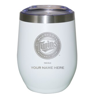 Minnesota Twins White 12oz. Personalized Etched Stemless Tumbler