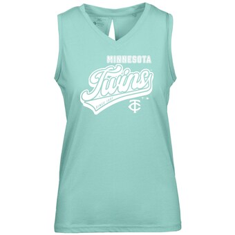 Women's Minnesota Twins  Levelwear Mint  Paisley Sweep V-Neck Tank Top