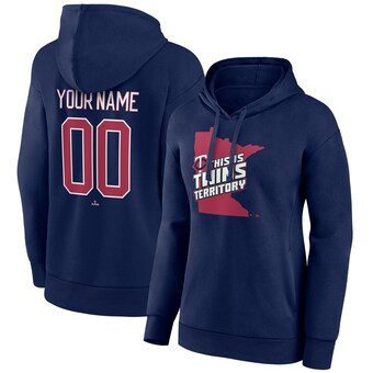 Women's Minnesota Twins Navy Personalized Hometown Legend Pullover Hoodie