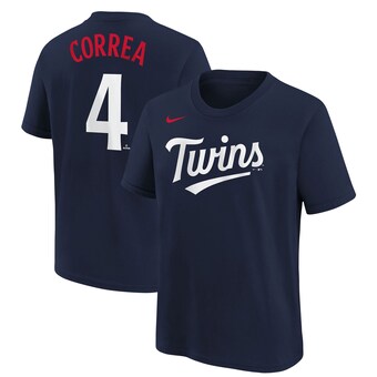 Youth Minnesota Twins Carlos Correa Nike Navy Player Name & Number T-Shirt