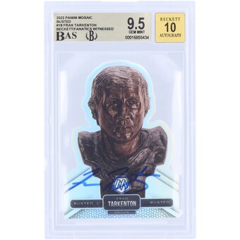 Fran Tarkenton Minnesota Vikings Autographed 2022 Panini Mosaic Busted #B-18 Beckett Fanatics Witnessed Authenticated 9.5/10 Card 