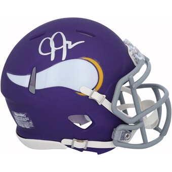 Justin Jefferson Minnesota Vikings Autographed Fanatics Authentic Riddell Legacy 2023 Alternate Speed Mini Helmet 