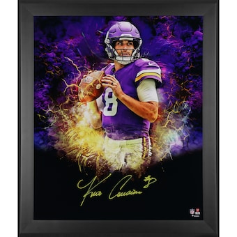 Kirk Cousins Minnesota Vikings Autographed Fanatics Authentic Framed 20" x 24" In Focus Photograph 