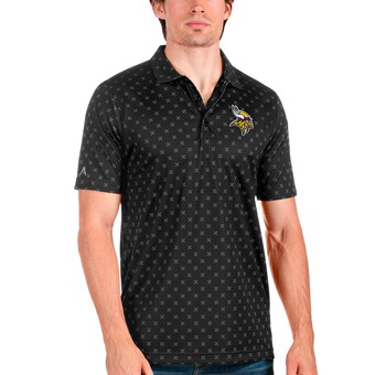 Men's Minnesota Vikings Antigua Black Spark Polo