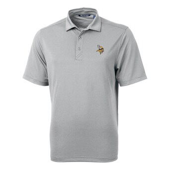 Men's Minnesota Vikings Cutter & Buck Gray Big & Tall Virtue Eco Pique Recycled Polo