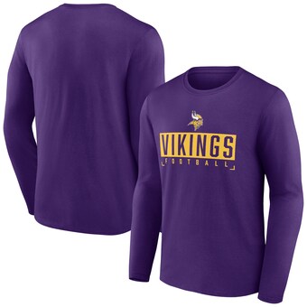 Men's Minnesota Vikings Fanatics Purple Big & Tall Wordmark Long Sleeve T-Shirt