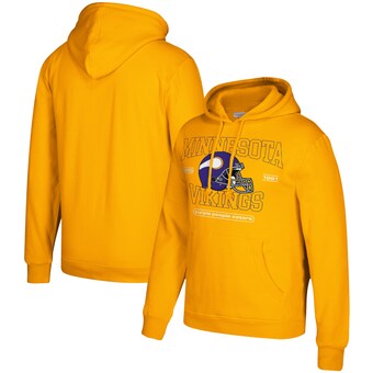 Men's Minnesota Vikings Mitchell & Ness Gold Classic Helmet Pullover Hoodie