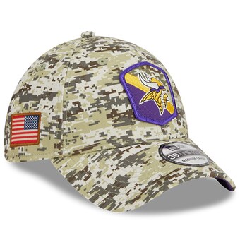 Men's Minnesota Vikings  New Era Camo 2023 Salute To Service 39THIRTY Flex Hat