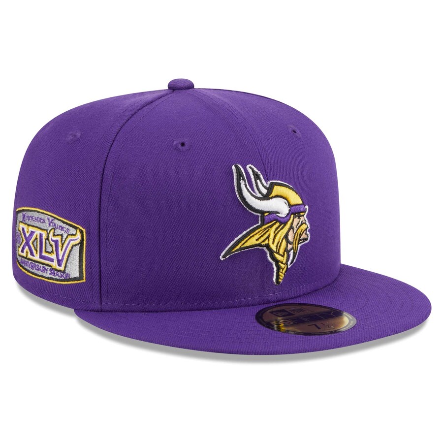 Men's Minnesota Vikings New Era Purple  Main Patch 59FIFTY Fitted Hat