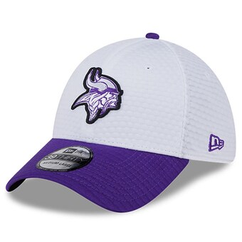 Men's Minnesota Vikings New Era White/Purple 2024 NFL Training Camp 39THIRTY Flex Hat