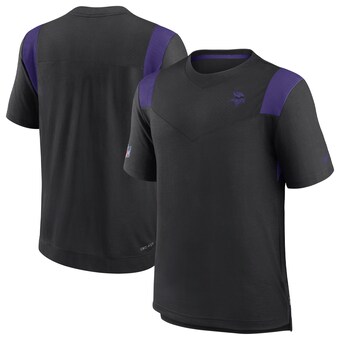 Men's Minnesota Vikings Nike Black Sideline Tonal Logo Performance Player T-Shirt