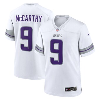 Men's Minnesota Vikings J.J. McCarthy Nike White Alternate Game Player Jersey