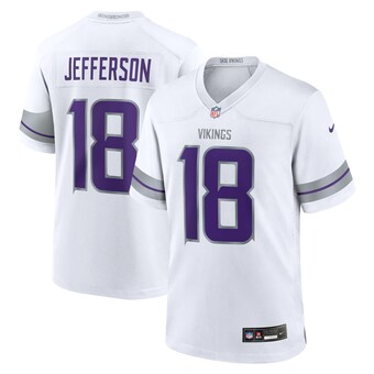 Men's Minnesota Vikings Justin Jefferson Nike White Alternate Game Player Jersey