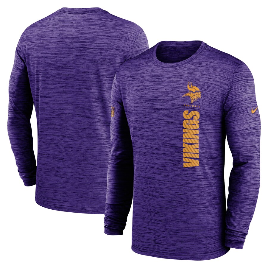 Men's Minnesota Vikings Nike Purple 2024 Sideline Velocity Performance Long Sleeve T-Shirt
