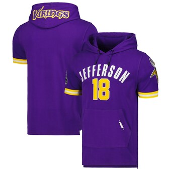 Men's Minnesota Vikings Justin Jefferson Pro Standard Purple Player Name & Number Hoodie T-Shirt