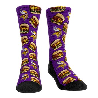 Men's Minnesota Vikings Rock Em Socks Localized Food Crew Socks