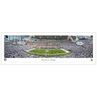Minnesota Vikings 13.5'' x 40'' Whiteout Game Unframed Panoramic