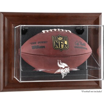 Minnesota Vikings Fanatics Authentic (2013-Present) Brown Framed Wall-Mountable Football Case
