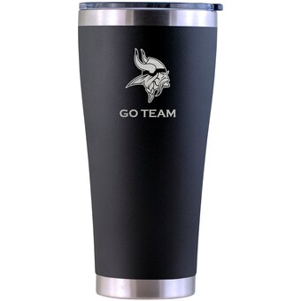 Minnesota Vikings Personalized 30oz. Laser Etched Black Tumbler