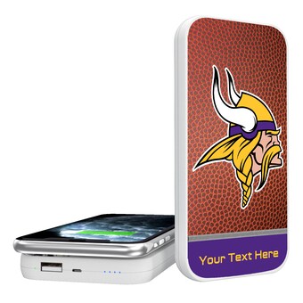 Minnesota Vikings Personalized Football Design 5000 mAh Wireless Powerbank