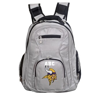 Minnesota Vikings MOJO Gray Personalized Premium Laptop Backpack