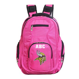 Minnesota Vikings MOJO Pink Personalized Premium Laptop Backpack