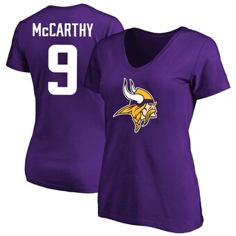 Women's Minnesota Vikings J.J. McCarthy Fanatics Purple 2024 NFL Draft First Round Pick Plus Size Name & Number T-Shirt