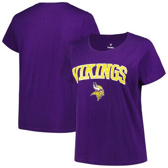 Women's Minnesota Vikings Fanatics Purple Plus Size Arch Over Logo T-Shirt