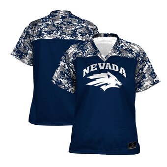 Nevada Wolf Pack ProSphere Women's Camo Football Jersey - Blue