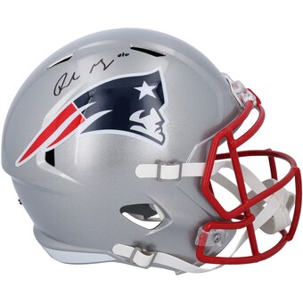 Drake Maye New England Patriots Autographed Fanatics Authentic 2024 NFL Draft First Round Pick Riddell Speed Replica Helmet