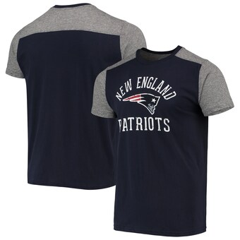 Men's New England Patriots Majestic Threads Navy/Gray Field Goal Slub T-Shirt