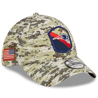 Men's New England Patriots  New Era Camo 2023 Salute To Service 39THIRTY Flex Hat