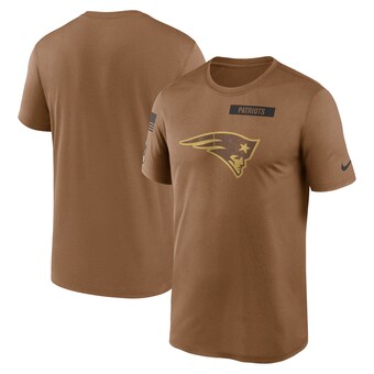 Men's New England Patriots  Nike Brown 2023 Salute To Service Legend Performance T-Shirt