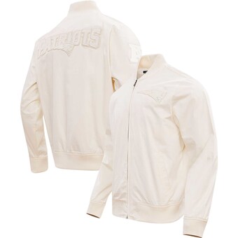 Men's New England Patriots Pro Standard Cream Neutral Full-Zip Jacket