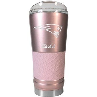 New England Patriots 24oz. Personalized Rose Gold Draft Tumbler