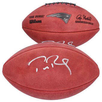 Autographed New England Patriots Tom Brady Fanatics Authentic Metallic Duke Pro Football