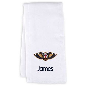 New Orleans Pelicans Infant Personalized Burp Cloth - White