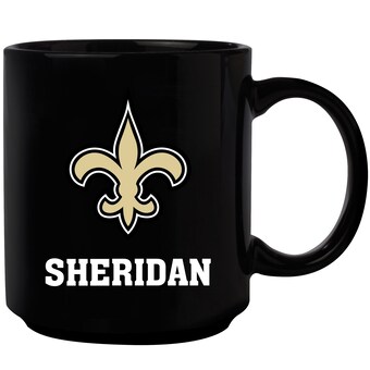 Black New Orleans Saints 11oz. Personalized Mug