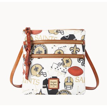 New Orleans Saints Dooney & Bourke Game Day Triple-Zip Crossbody Purse