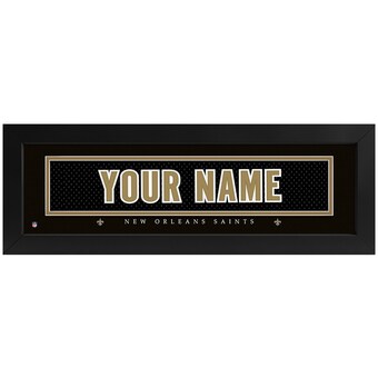 New Orleans Saints Imperial 8" x 24" Custom Print Name Plate