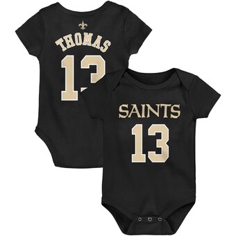 Infant New Orleans Saints Michael Thomas Black Mainliner Name & Number Bodysuit