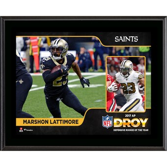 New Orleans Saints Marshon Lattimore Fanatics Authentic 2017 Defensive Rookie of the Year 10.5" x 13" Sublimated Plaque