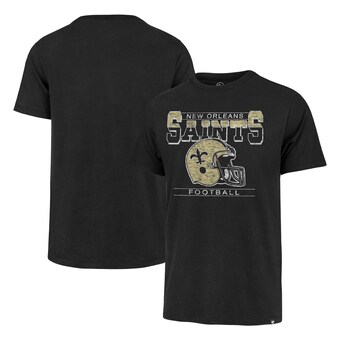 Men's '47 Black New Orleans Saints Time Lock Franklin T-Shirt