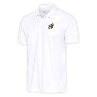 Men's Antigua White New Orleans Saints Team Logo Throwback Big & Tall Tribute Polo