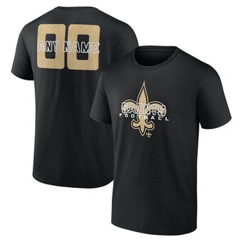 Men's Black New Orleans Saints Stellar Personalized Name & Number T-Shirt