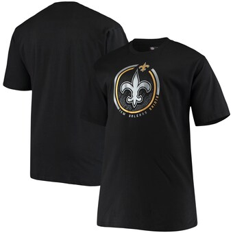 Men's Fanatics Black New Orleans Saints Big & Tall Color Pop T-Shirt