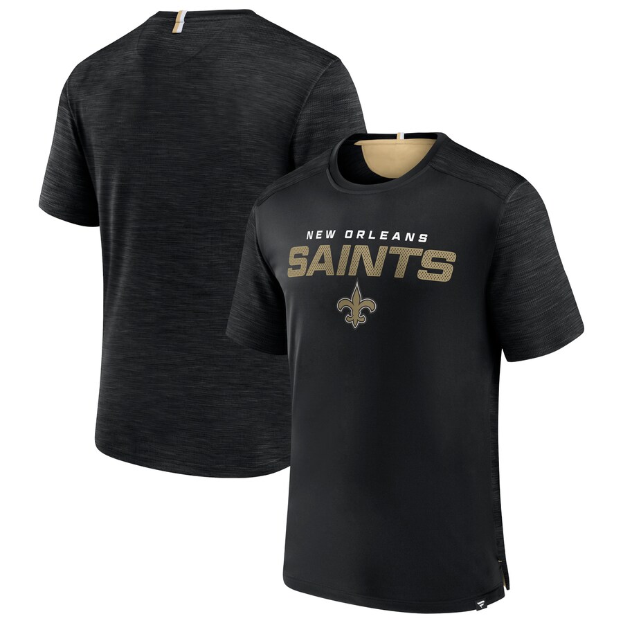 Men's New Orleans Saints Fanatics Black Defender Evo T-Shirt