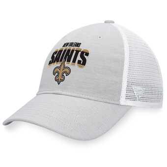 Men's New Orleans Saints Fanatics Heather Gray/White Trucker Snapback Hat